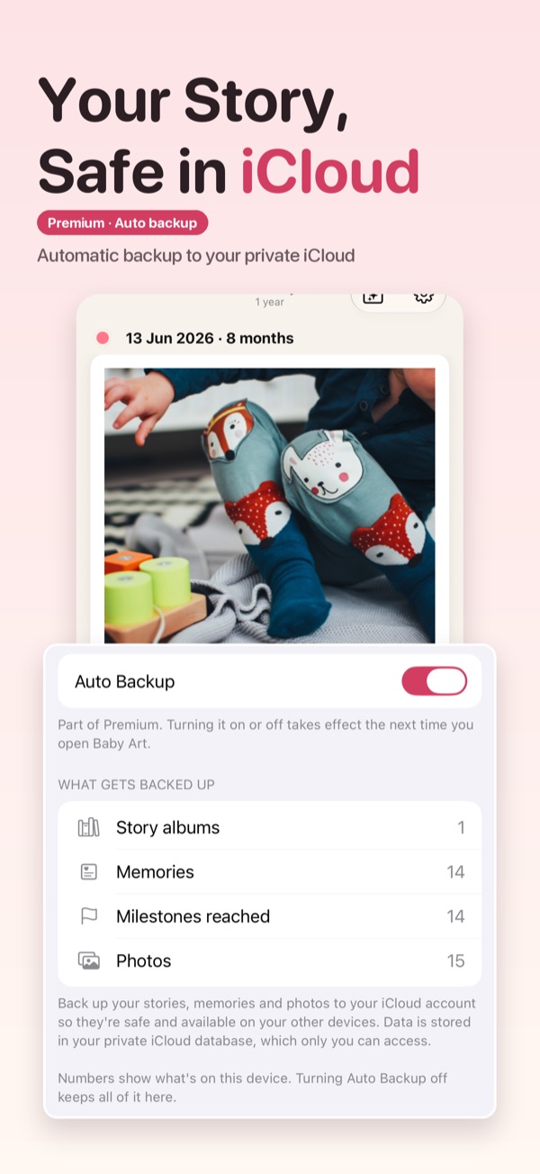 Your story, safe in iCloud