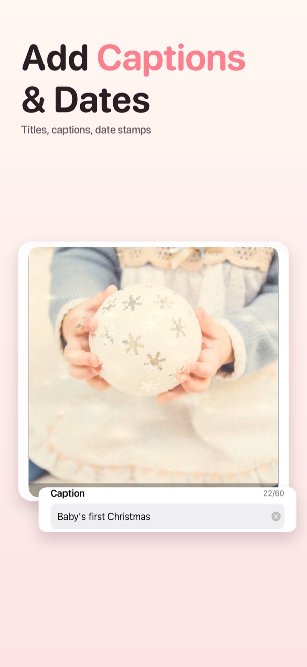 Slideshow Maker captions and dates